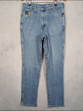 Cinch Bronze Label Slim Straight Jeans 34x36 Medium Wash Western Cowboy Denim